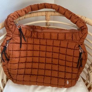 Free People FP Movement Quilted Carryall in Roasted Chestnut